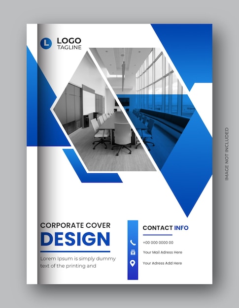 Brochure professionnelle et modèle de rapport annuel de conception de couverture de livre