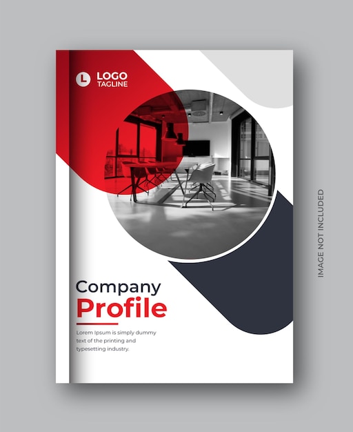 Brochure de profil d'entreprise avec conception de couverture de livre d'affaires de formes dégradées modernes