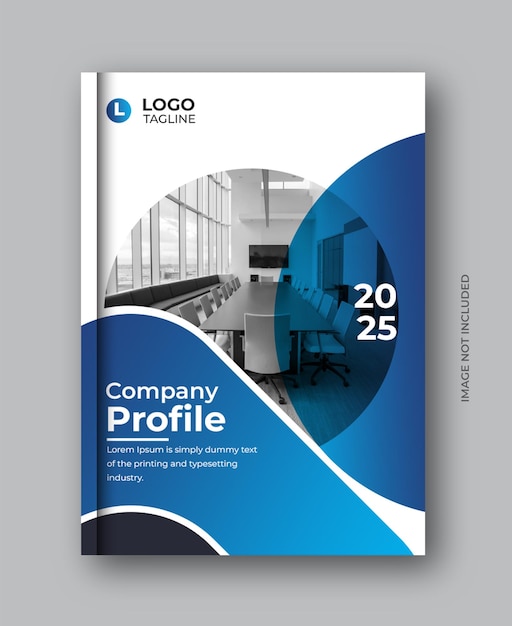 PSD brochure de profil d'entreprise rapport annuel moderne conception de couverture de livre d'affaires