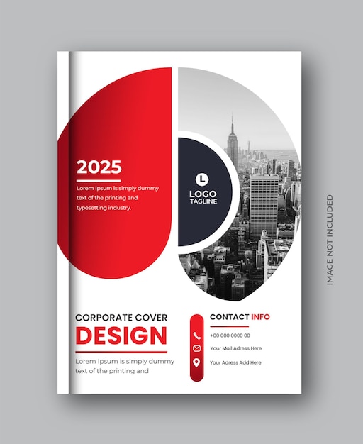 PSD brochure de profil d'entreprise rapport annuel moderne conception de couverture de livre d'affaires