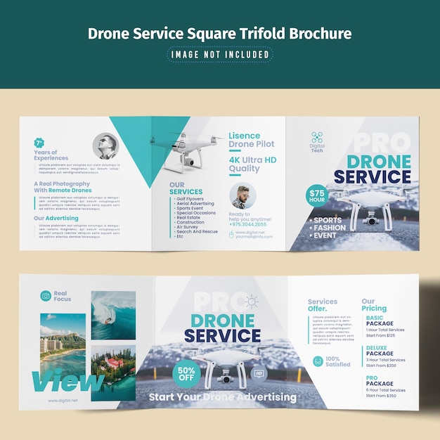 PSD brochure à trois volets sur le service des drones