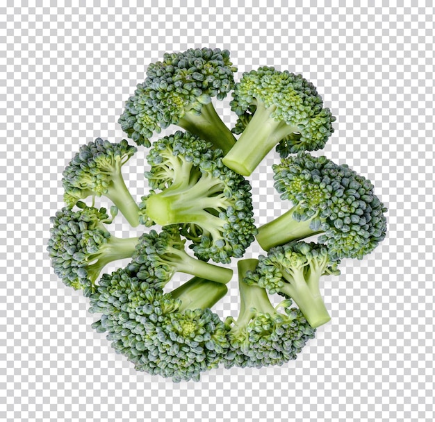 Brócoli fresco aislado PSD Premium. Vista superior