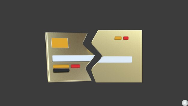 Broken credit card 3d render decline issue banking card unavailable problem isolated illustration