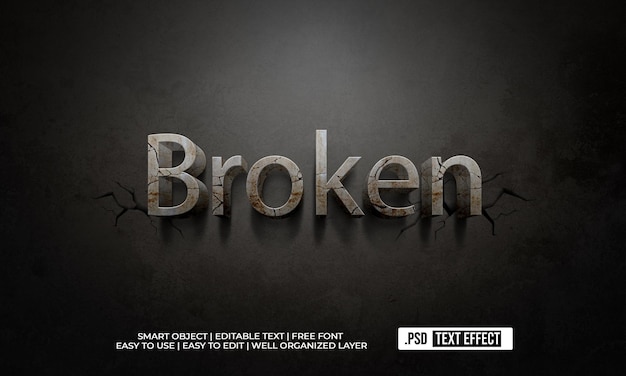 Broken Stone-Text-Effekt