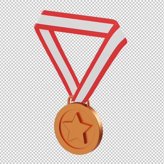 PSD bronzemedaille 3d-darstellung