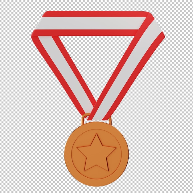 Bronzemedaille 3d-darstellung