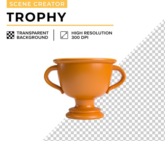 Bronzetrophäe 3d rendern hintergrundlos für den Hintergrund