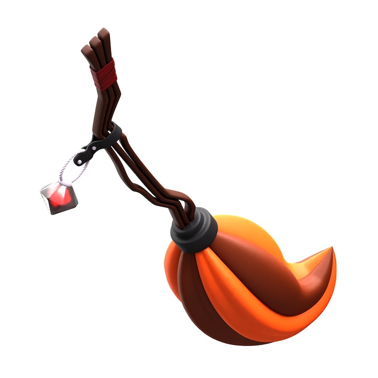 PSD broomstick icon isolated 3d render illustration
