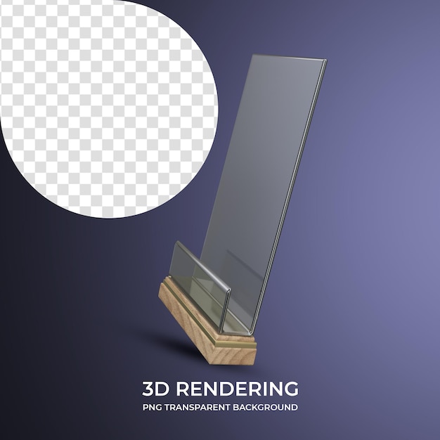 Broschürenhalter 3d-rendering isolierter transparenter hintergrund