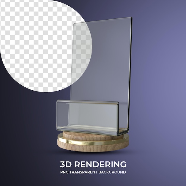 broschürenhalter 3d-rendering isolierter transparenter hintergrund
