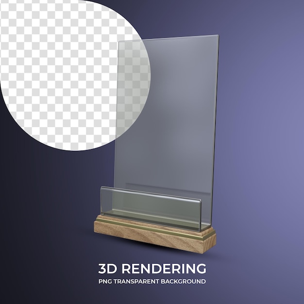 broschürenhalter 3d-rendering isolierter transparenter hintergrund