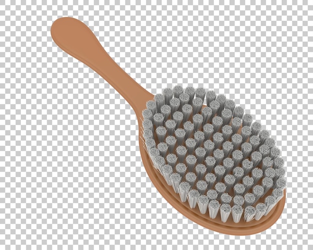 Brosse à cheveux sur fond transparent illustration de rendu 3d