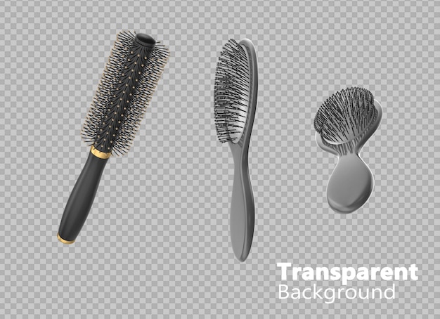 PSD brosse à cheveux sur fond transparent