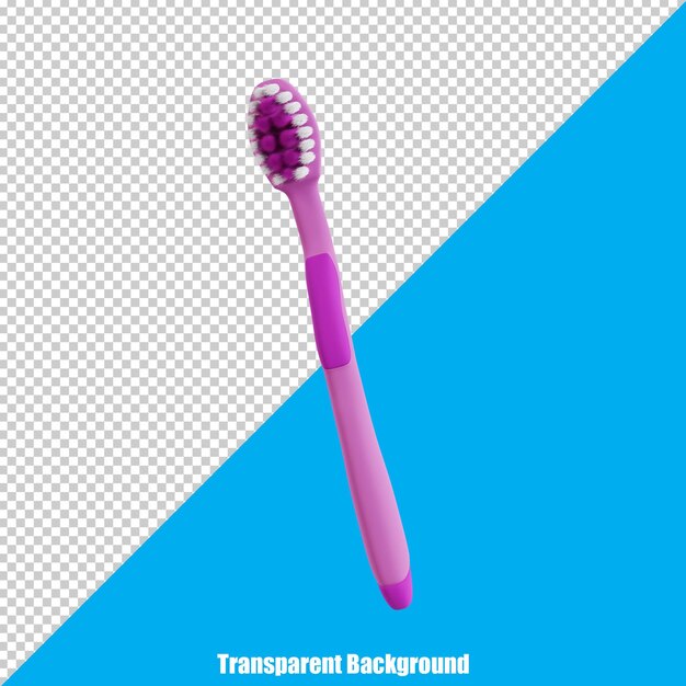 PSD brosse à dents et dentifrice dentaires simples 3d avec une apparence réaliste sur fond transparent