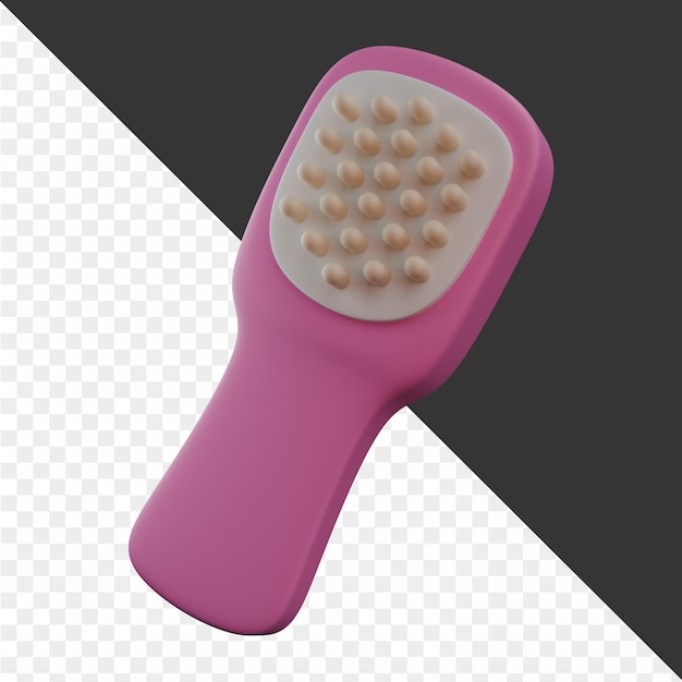 une brosse à dents rose avec une crème blanche au milieu