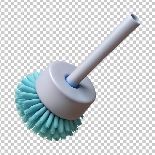 PSD brosse de toilette 3d à fond transparent