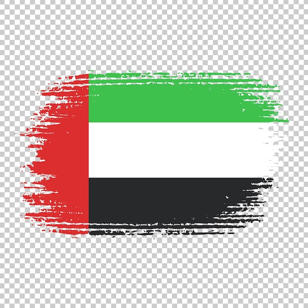 Brosse Uni Arabe Embrush Unirates Drapeau Conception Illustration Modèle Fichier Eps Fond Transparent
