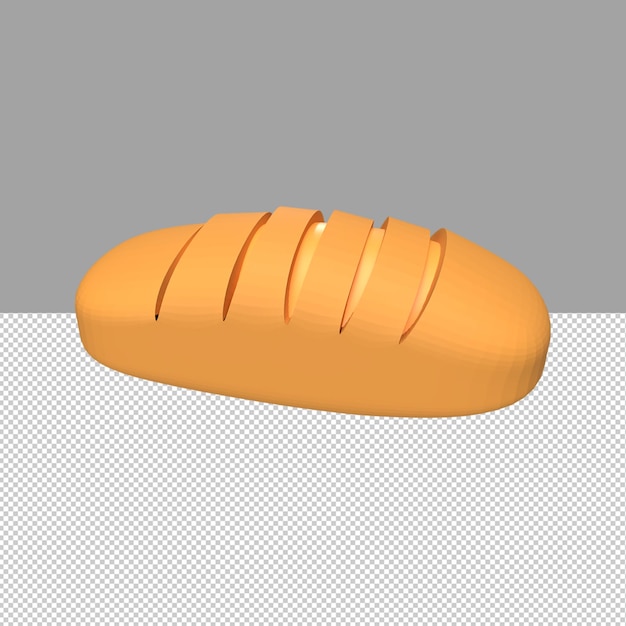 Brot 3D-Darstellung rendern
