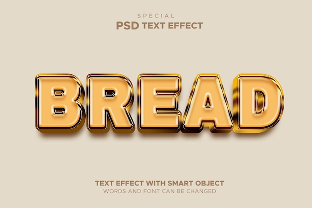 Brot köstliches Textstil-Effektmodell