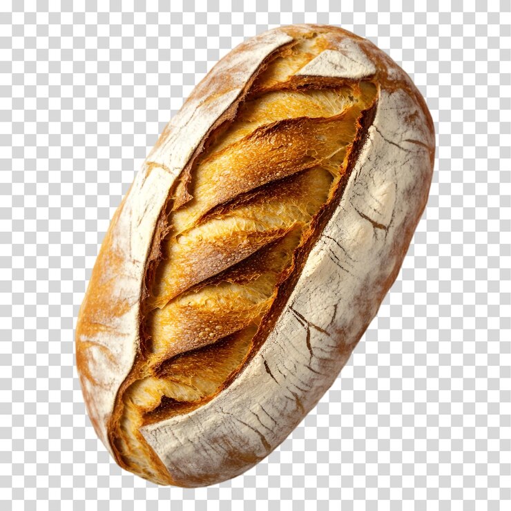 PSD brotbrötchen mit png-ausschnitt, isoliert auf durchsichtigem hintergrund