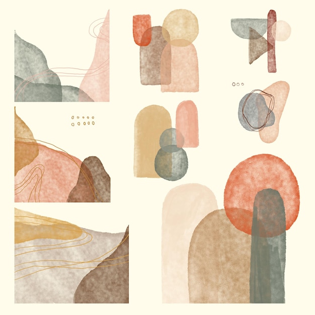 Brown-Aquarell-abstrakte Form