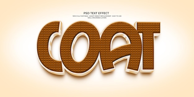 Brown Coat-Text-Effekt