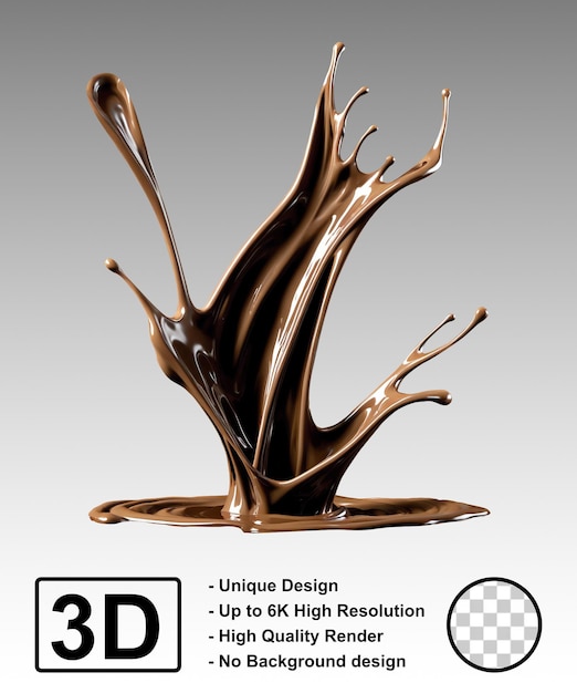 Brown Liquid Splatter Splash para el diseño de maquetas