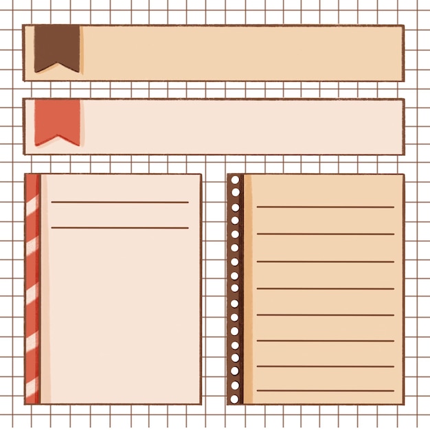 Brown semplice carta bianca Bullet Journal Planner decorativo