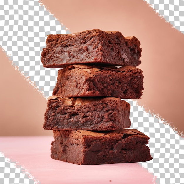 PSD brownies séparés sur fond transparent