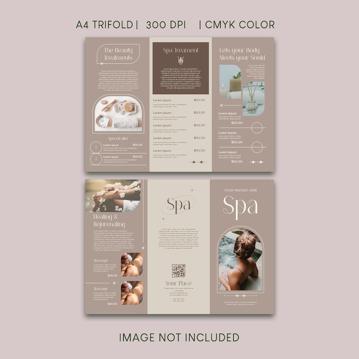 PSD brožura beauty spa trifold