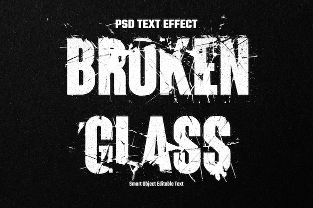 PSD bruchtext-effekt