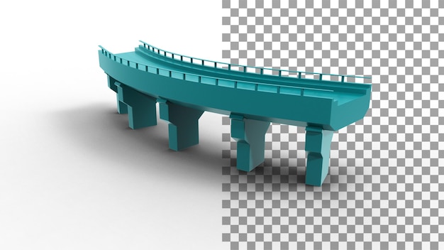 PSD brückenseitenansicht 3d-rendering