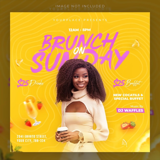 Brunch-flyer-social-media-post-instagram-vorlage