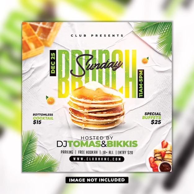 PSD brunch flyer vorlage