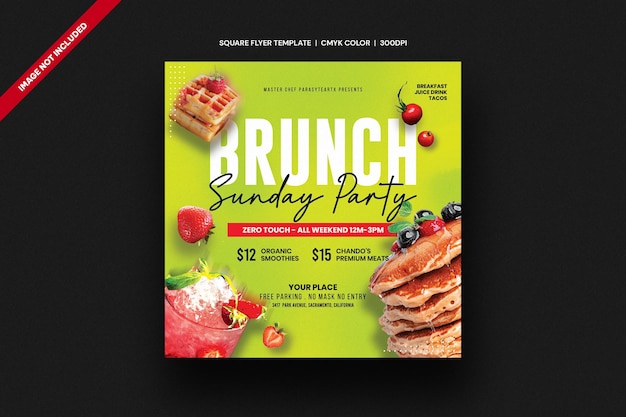 Brunch no domingo flyer