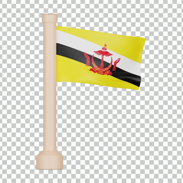 PSD brunei darussalam flagge 3d-symbol