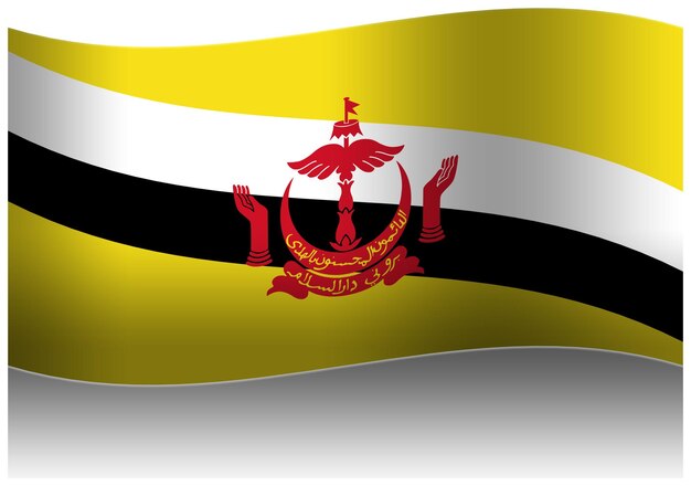 PSD brunei-wellenflagge 3d