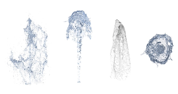 Brunnen isoliert transparenten Hintergrund 3D-Rendering