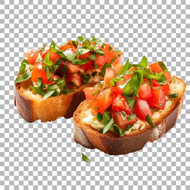 PSD bruschetta em fundo transparente