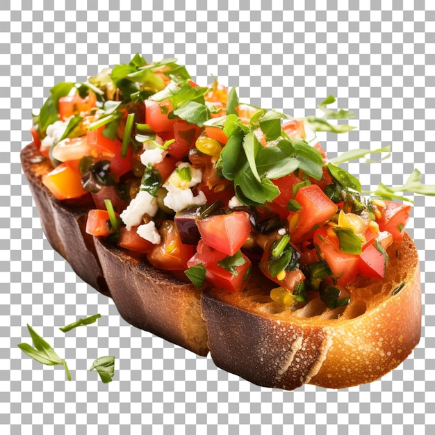 PSD bruschetta em fundo transparente