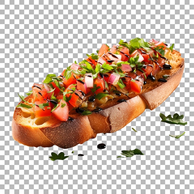 PSD bruschetta em fundo transparente