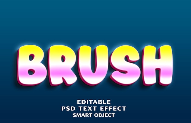 Brush 3d-text-effekt-design