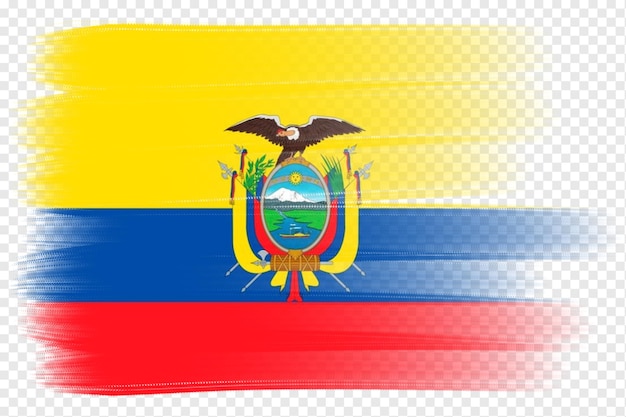 brush bandeira equador fundo equador brush aquarela modelo de design de bandeira elemento