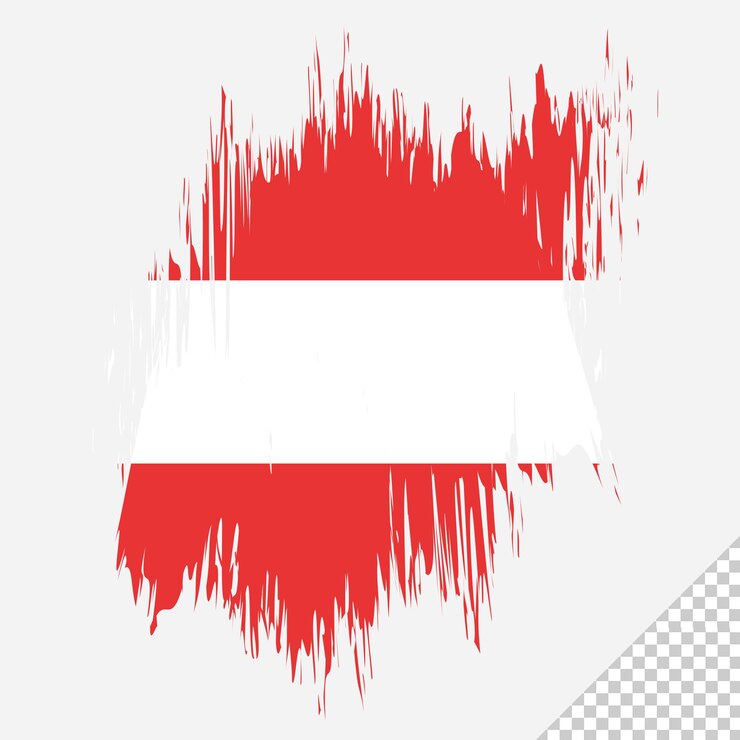 PSD brush flag austria transparent background austria brush watercolour flag design template element