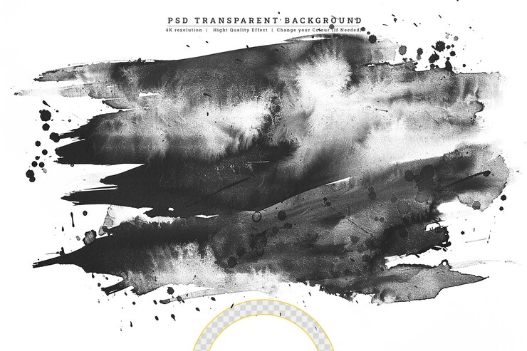 PSD brush stroke and texture smear brush on a white background