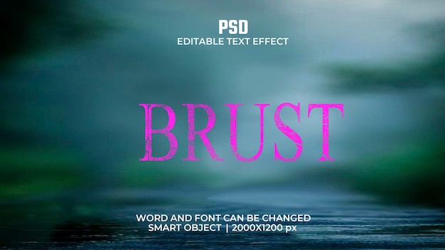 Brust 3D Texte modifiable