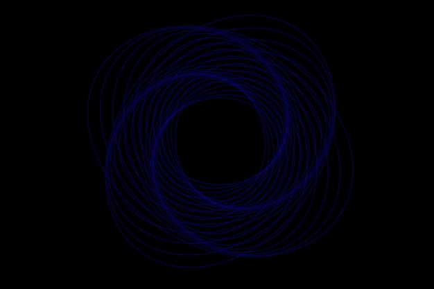 bstract form made of curved blue lines twisted into a double spiral Looks striking on a black