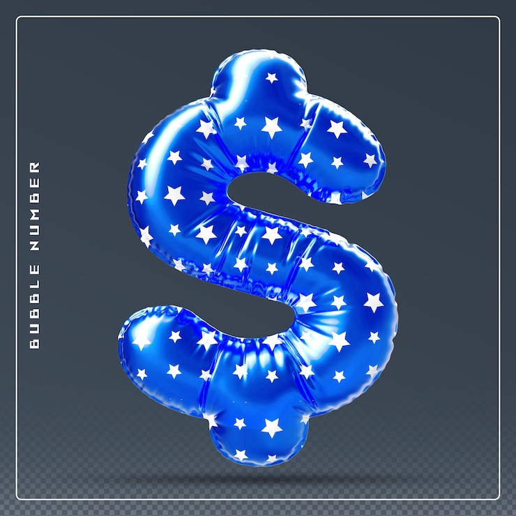 PSD bubble blue dollar symbol