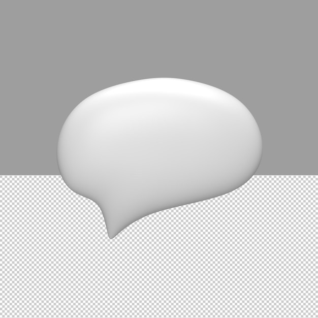 Bubble Chat 3D-Symbol und Symbol rendern Objektillustration