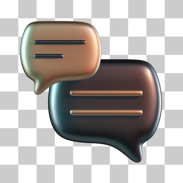 PSD bubble chat 3d-symbol